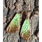 Álomkapu - háromszög bőr fülbevaló