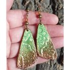 Álomkapu - háromszög bőr fülbevaló