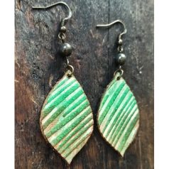 Faerezet - csepp alakú bőr fülbevaló