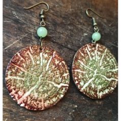 Fatörzs - 45 mm kerek bőr fülbevaló