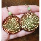 Fatörzs - 45 mm kerek bőr fülbevaló