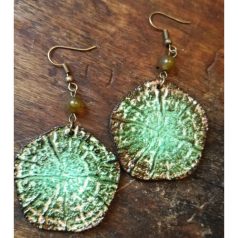 Fatörzs - ötszög bőr fülbevaló