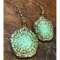 Fatörzs - ötszög bőr fülbevaló