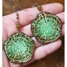 Fatörzs - ötszög bőr fülbevaló