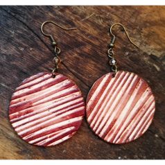 Faerezet - 42 mm kerek bőr fülbevaló