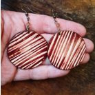 Faerezet - 42 mm kerek bőr fülbevaló