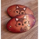 Róka mintás bőr franciacsat