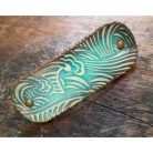 Nyomott mintás hosszúkás bőr franciacsat -hullámok