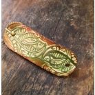 Nyomott mintás hosszúkás bőr franciacsat -tollrajz