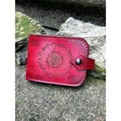 Kártyatartó napraforgó mintával