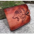 Kártyatartó farkasfej mintával