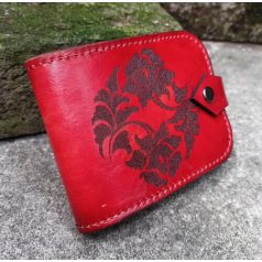 Kártyatartó kerek virág mintával