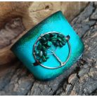 Türkiz karkötő malachit életfa medállal
