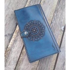 Sötétkék mandalás pénztárca