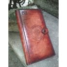 Barna antikolt iránytűs pénztárca