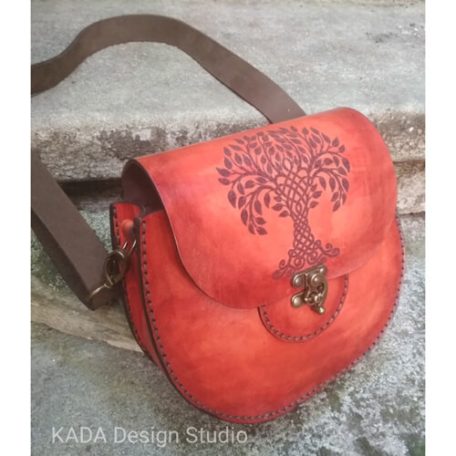 Kézzel festett valódi bőr válltáska
