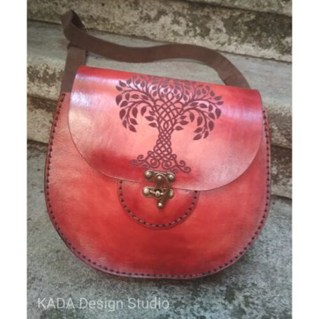 Kézzel festett valódi bőr válltáska