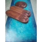 Fa oldalú kézzel festett valódi bőr táska/hátizsák.